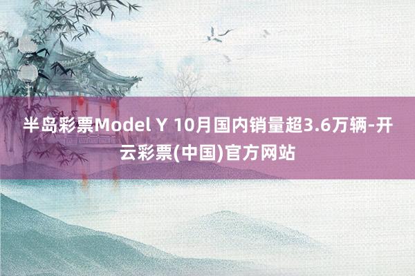 半岛彩票Model Y 10月国内销量超3.6万辆-开云彩票(中国)官方网站