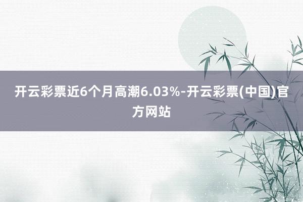 开云彩票近6个月高潮6.03%-开云彩票(中国)官方网站